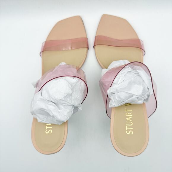 Stuart Weitzman Womens Kristal High Heel Sandals US 6.5 Pink Clear NIB - Picture 11 of 13
